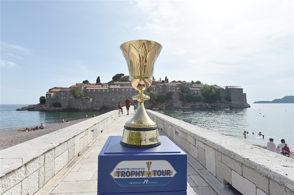 Naismith basketball trophy in Montenegro